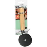 Benson Pizzasnijder - RVS wiel - Houten handvat - Duimbeschermer - 18,5 x 6,5 cm