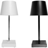 Benson - Moderne LED Tafellamp - Dimbaar - Zwart/Wit/Grijs - Energiezuinig - 26 cm