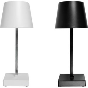 Benson - Moderne LED Tafellamp - Dimbaar - Zwart/Wit/Grijs - Energiezuinig - 26 cm