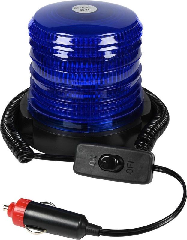 Benson Zwaailamp/discolamp - blauw - LED - 12V aansluiting - zwaailicht / zwaailichten