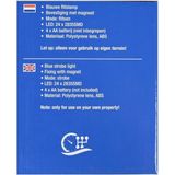 Benson - LED Flitslamp - Blauw Licht - 24 LED's - 2.4 Watt