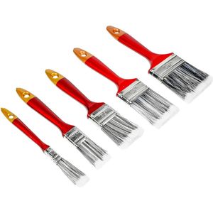 Benson Kwastenset - Synthetisch - Plat - 5 maten - Voor watergedragen verf