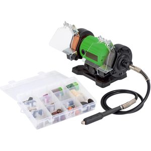 Hofftech Multifunctionele slijpmachine - dubbel schijf - 120W - 103-delige set - precisiewerk