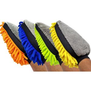 Gadgetpoint | Auto Schoonmaak Spons | Autospons | Washandschoen | Schoonmaakspons Handschoen | 3 stuks | 3x Willekeurige kleur
