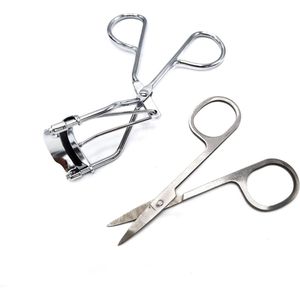 Gadgetpoint - Nagelschaar & Wimperkruller - Stevig - Teennagels Knipper - Knippen - Combi set van 2 - RVS x2