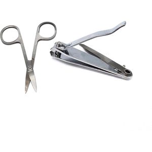Gadgetpoint | Nagelschaar & Nagelknipper | Stevig | Teennagels Knipper | Knippen | Combi set van 2 | RVS 2x