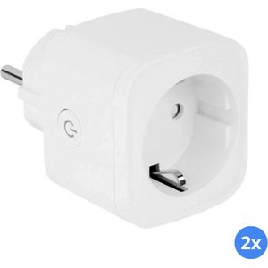 Tuya slimme stekker enkel - Voordeelset van 2 stuks - Smart plug met energiemeting - Smart Life app - Slimme verlichting