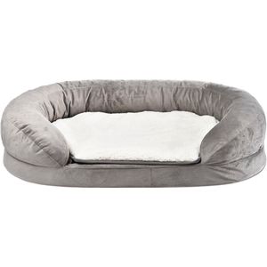 Topmast Orthopedisch Hondenbed - Hondenkussen - Hondenmand - 100 x 65 x 24 cm - Grijs