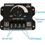 Vermogensregelaar / Dimmer - Opbouw Dimmer - 12-24V/30A - Zwart