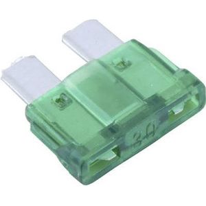 Standaard Auto Steekzekeringen - 30A 32V - Groen - Geschikt voor Auto/Camper/Boot - Per 10 stuk(s)