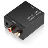 Digitale audio omvormer Optisch(SP/DIF)/Coaxiaal naar RCA (Tulp) - USB - Zwart
