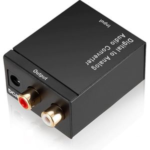 Digitale audio omvormer Optisch(SP/DIF)/Coaxiaal naar RCA (Tulp) - USB - Zwart
