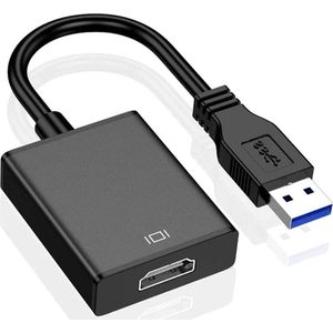 USB Naar HDMI Adapter - Video Adapter - 1080P Full HD - 0.20m - Geschikt Voor Laptop & Desktop