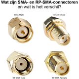 SMA Adapter - SMA male naar N-connector female - Per 1 stuk(s)