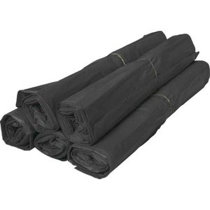 Eleganca stevige HDPE vuilniszakken - 50x60 cm - 150 gebruiksvriendelijke afvalzakken voor pedaalemmers, afvalemmers, inbouwprullenbakken en touch bins - zwarte vuilniszakken - 3 rollen van 50 afvalzakken