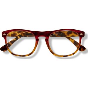 Noci Eyewear QCR002 Luciano Leesbril +3.00 - Helder rood, Tortoise