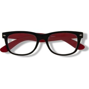 Noci Eyewear NCR013 leesbril +5.00 WF frame zwart met rood - rechthoekig