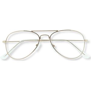 Noci Eyewear SCG025 leesbril Goldy +1.00 Goudkleurige pilotenbril