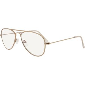 BlueShields SFG025 Pilotenbril - Beeldschermbril - Leesbril Goldy sterkte +3.00 Goudkleurig