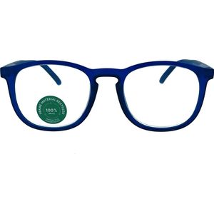 Noci Eyewear RKCE030 gerecyclede leesbril +3.00 - mat donkerblauw - incl. opbergzakje
