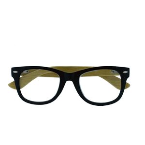 Noci Eyewear RPCY300 100% gerecyclede leesbril +1.00 - Mat zwart - Bamboe poot - Rechthoekig montuur