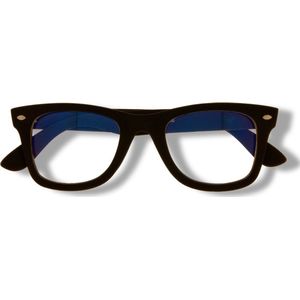 BlueShields by Noci Eyewear TFB300 +1.00 Beeldschermbril - Leesbril - blauw licht filter lens - Mat zwart