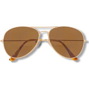 Noci Eyewear IBC317 Aviator Bifocale zonneleesbril +2.50 - Goudkleurig frame, bruine glazen