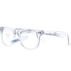 EyeDrop 001 - druppelbril voor oogdruppels - Universeel - Transparant - 3 maten gaten per glas - montuur van 100% gerecycled materiaal