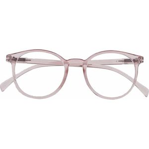 Noci Eyewear KCQ026 leesbril Sally - sterkte +2.50 Transparant roze - inclusief opbergpouch