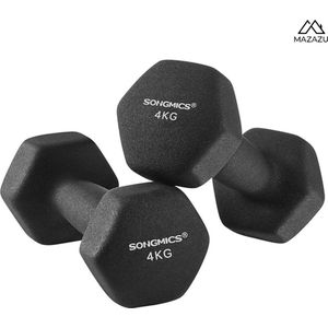 MIRA Home - Halterset - Dumbbells - Gewichten - Fitness - Workout - Zwart - 2x4 kg