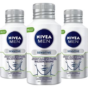 NIVEA MEN Sensitive Aftershave Balsem  - 3 x 125 ml