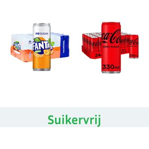 Coca Cola Zero & Fanta Orange Zero - sleekcan - Combi - 2x 24x33 cl - NL