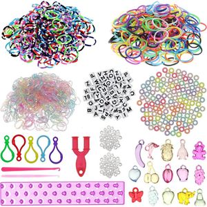 Behave 2000 Starterspakket Loom - Loombord - Loomnaalden - Multi color looms - Glitterlooms - Gestreepte mix looms - Rugzak clips - Y-looms - Hangers - Vlechtkralen