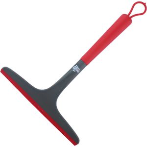 Dirt Devil Raamwisser - 20 cm Wisbreedte - Anti-Sliphandvat - Douchewisser - Grijs/Rood