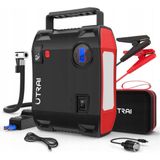 Jumpstarter met Compressor - Jumpstarter voor Auto - Accukabel Auto - Met Zaklamp - Startkabels - Snelstarter - Starthulp voor Auto - Startbooster - Powerbank - Accu kabels met Compressor - Pomp met Accukabels