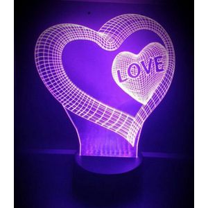 3D LED LAMP - DUBBEL HART