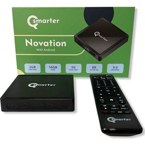 Qsmarter Novation Android Mediaspeler - 8K - 16GB Opslag - Android 9.0