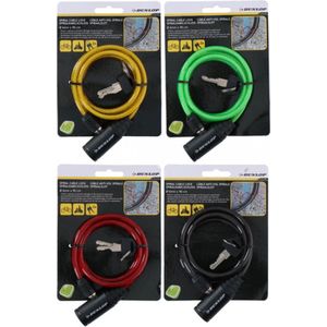 DUNLOP - Spiraalslot D6mm - 90cm - Staal - Willekeurige kleur