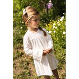 Koko Noko - Broderie Jurk - Gebroken Wit - Ruches op Heup en Pols