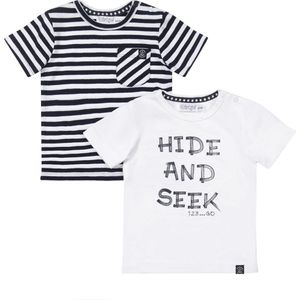 Dirkje T-Shirt Korte Mouw Stripes 2-Pack Navy