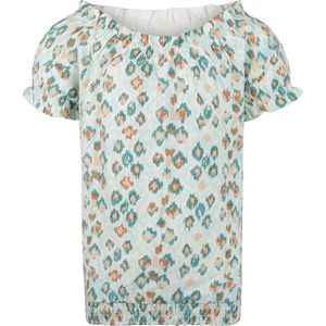 No Way Monday - R-girls - Blouse - Lichtblauw - Panterprint