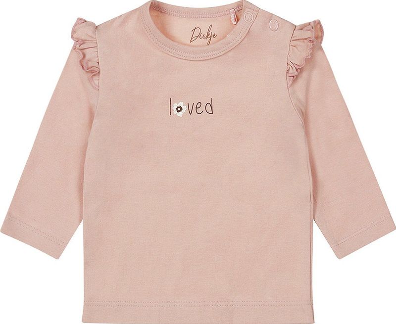 Dirkje T-Shirt Lange Mouw Light Dusty Pink