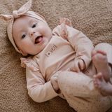 Dirkje - Bio Katoen - Broekje - Haarband - Light Dusty Pink - Maat 56