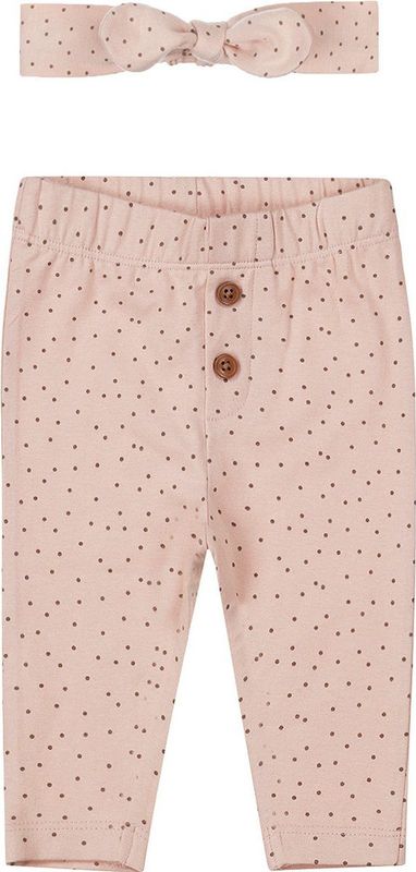 Dirkje - Bio Katoen - Broekje - Haarband - Light Dusty Pink - Maat 56
