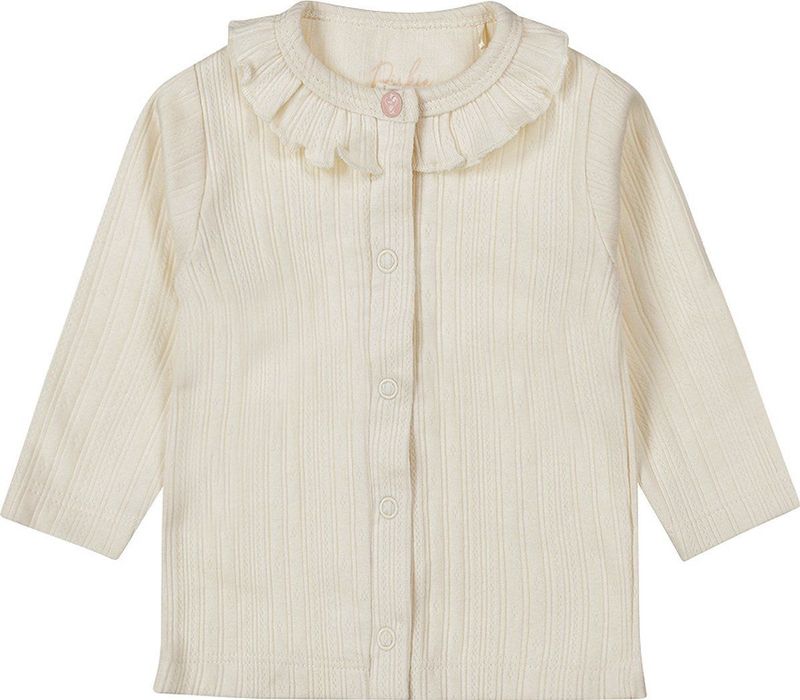 Dirkje-Baby meisjes blouse ls organic cotton-Gebroken wit