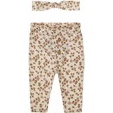 Dirkje - Broek Gebloemd - Haarband - Offwhite - Biologische katoen