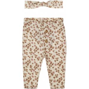 Dirkje - Broek Gebloemd - Haarband - Offwhite - Biologische katoen