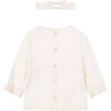 DIRKJE Blouse Ls - Gebroken Wit - Organic Cotton - Inclusief Hoofdband