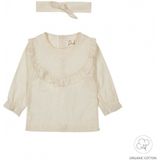 DIRKJE Blouse Ls - Gebroken Wit - Organic Cotton - Inclusief Hoofdband