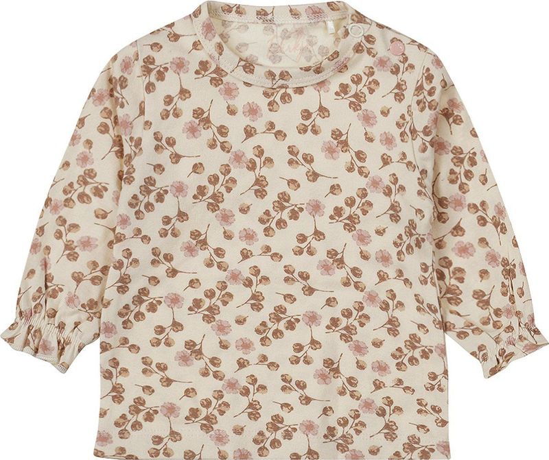 Dirkje T-Shirt Lange Mouw Print Off White